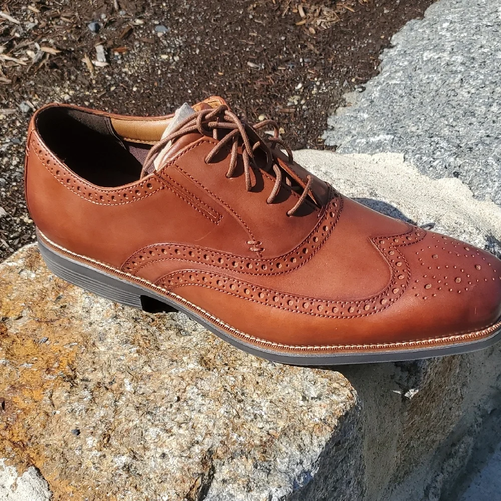 Rockport Total Motion Amalfi Wingtips Men's Tan Brogue Oxford Size 13 Wide